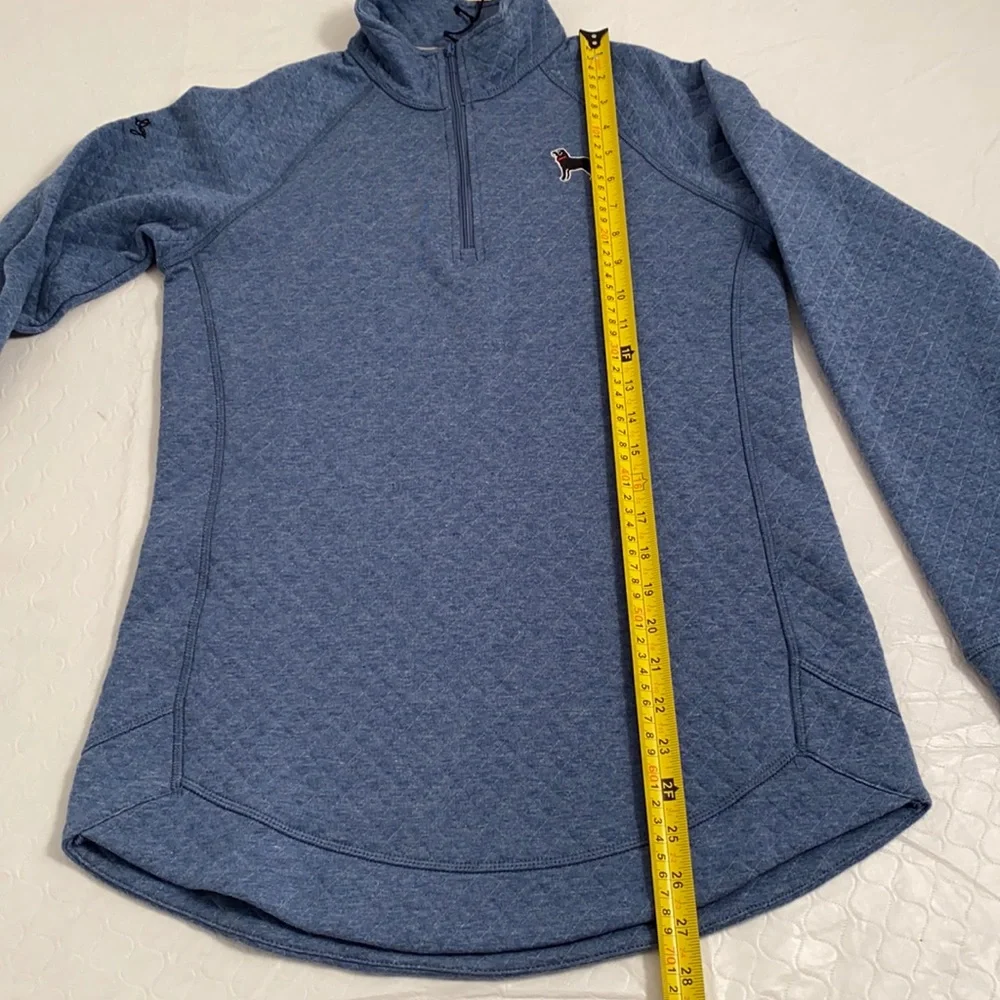The Black Dog blue quilted quarter zip pullover sweatshirt S - Picture 5 of 12